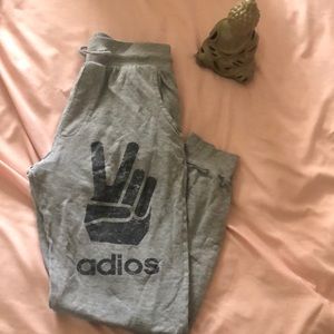 Adios gray joggers
